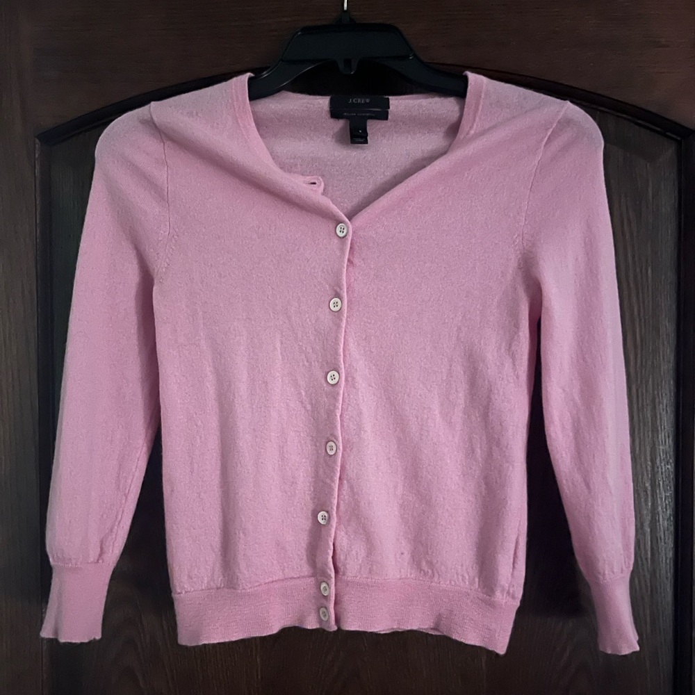 J Crew Cashmere Cardigan sweater, Featherweight